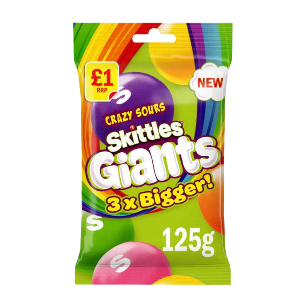 Skittles Giants Sour (116g) UK – Willy Wacky Snacks